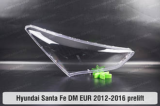 Скло фари Hyundai Santa Fe DM EUR (2012-2016) III покоління дорестайлінг праве