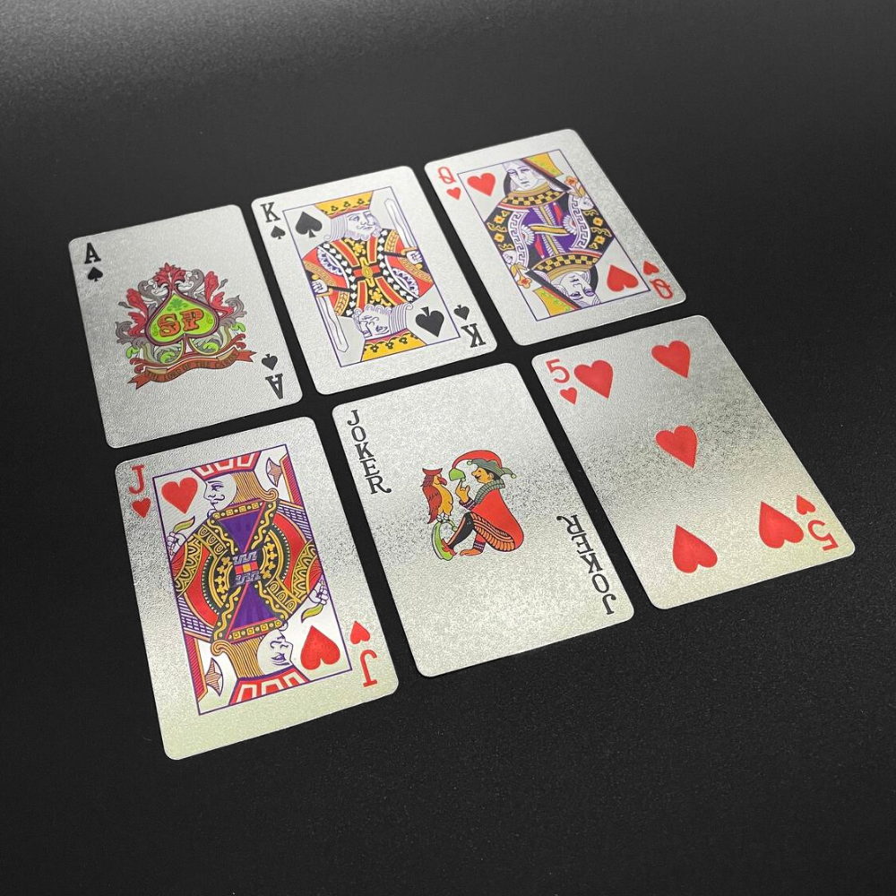 Игральные карты для фокусов, Карты покерные, Карты для покера для фокусов SILVER 500 EURO (4567) - фото 2 - id-p2102555705