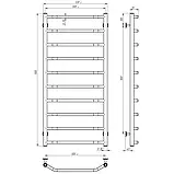 Рушникосушка водяна Трапеція П10 500х1100 В нижнє підключення, фото 3