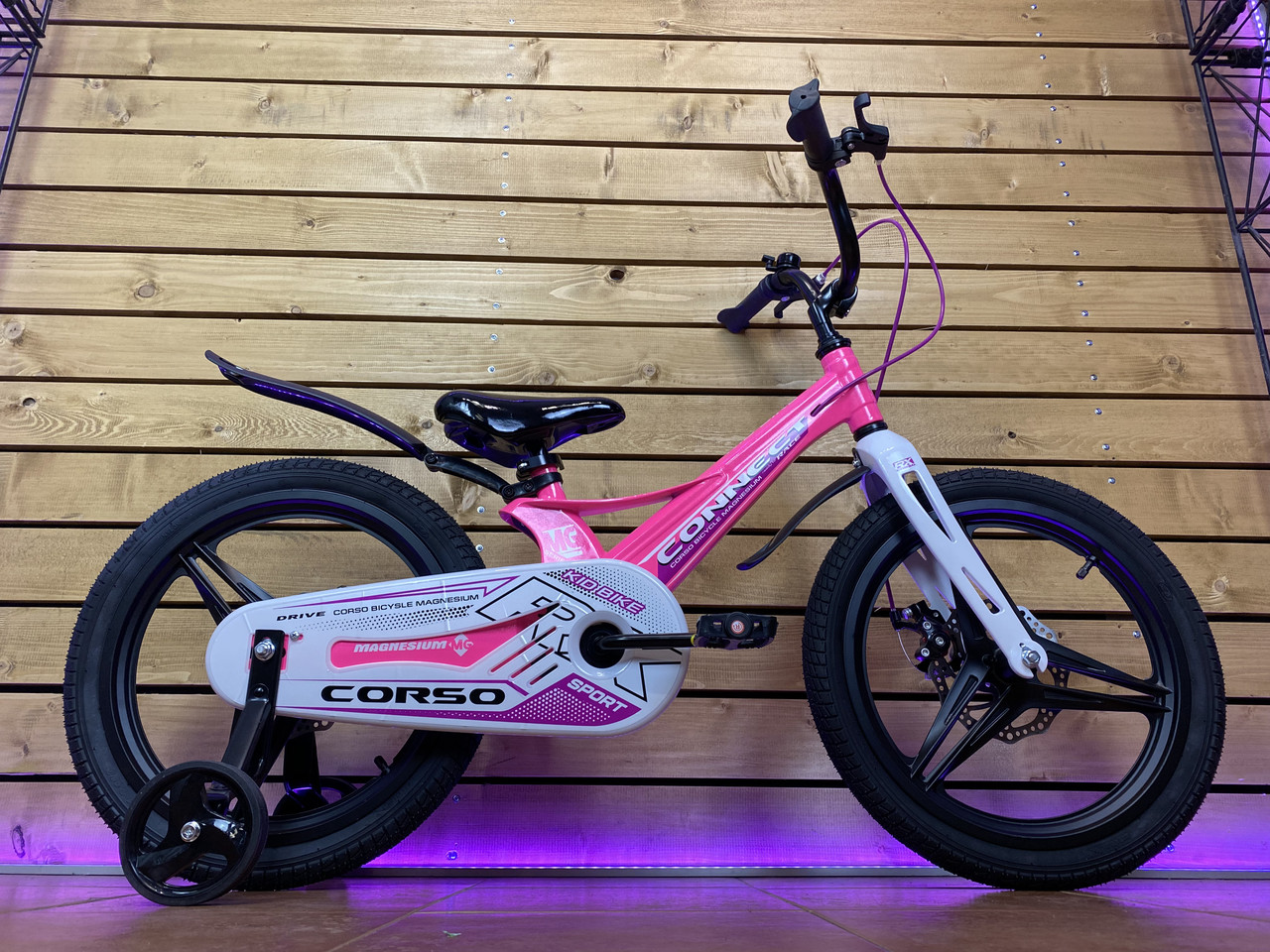 Велосипед дитячий 18" Corso Connect MG-18820 рожевий на зріст 105-115 см