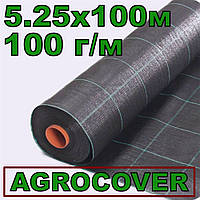 Агротканина 5.25х100м, P-100 (100 г/м) мульчуюча чорна Agrocover (Чехія)