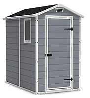 Сарай садовий пластиковий (будиночок) Keter (Кетер) MANOR 4x6 (17197126) Сірий