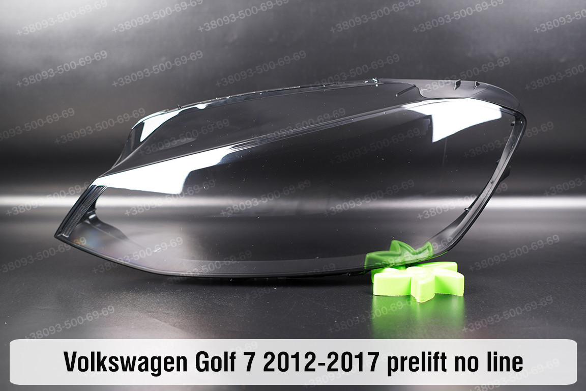 Скло фари VW Volkswagen Golf 7 (2012-2017) без полоски дорест ліве