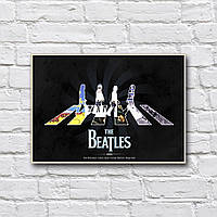 Деревянный постер «The Beatles» 210х297 мм