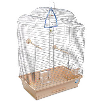 Клітка для папуг та інших дрібних декоративних птахів Природа «Воля» 44*27*63 см (бежева)