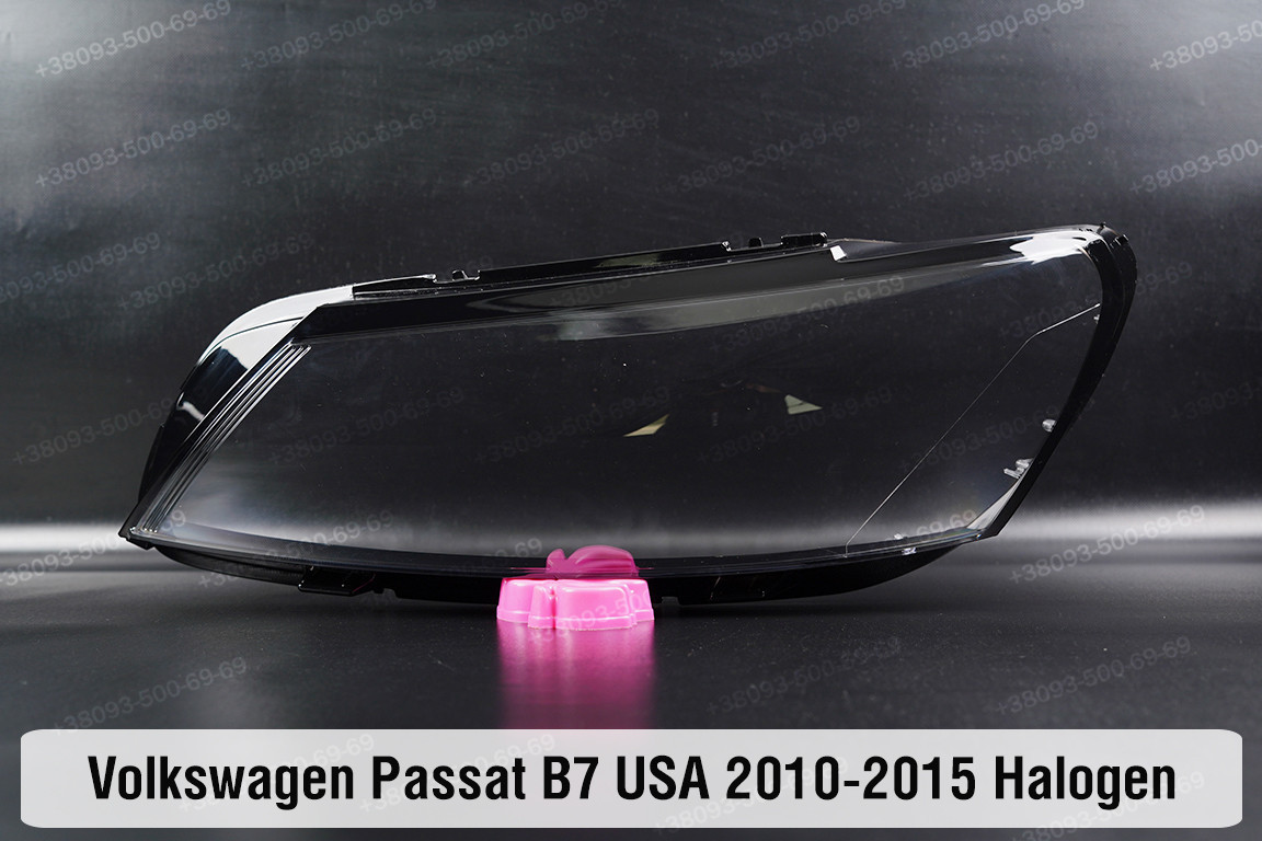 Скло фари VW Volkswagen Passat B7 USA Halogen (2010-2015) ліве