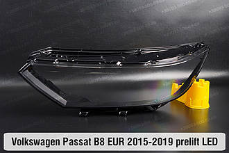Скло фари VW Volkswagen Passat B8 LED EUR (2015-2019) VIII покоління дорестайлінг ліве