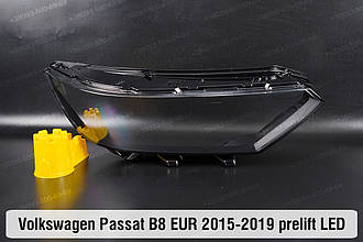 Скло фари VW Volkswagen Passat B8 LED EUR (2015-2019) VIII покоління дорестайлінг праве