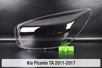 Скло фари KIA Picanto TA (2011-2017) II покоління ліве