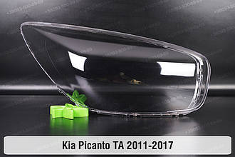 Скло фари KIA Picanto TA (2011-2017) II покоління праве
