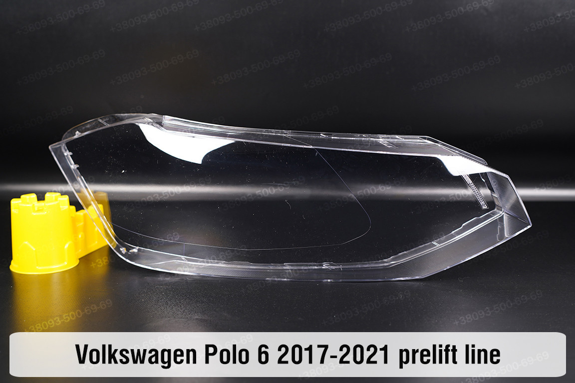 Скло фари VW Volkswagen Polo 6 (2017-2021) полоска дорест праве, фото 1