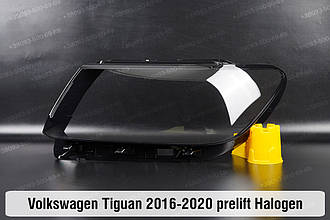 Скло фари VW Volkswagen Tiguan Halogen (2016-2020) II покоління дорестайлінг ліве