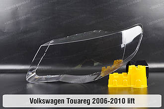 Скло фари VW Volkswagen Touareg (2006-2010) I покоління рестайлінг ліве