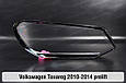 Скло фари VW Volkswagen Touareg (2010-2014) дорест ліве, фото 3