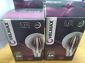 LED лампа Velmax V-Filament Amber-G95 6W E27 2500 K 600 Lm 21-46-07