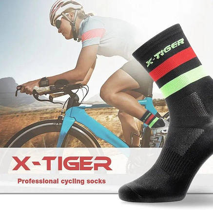 Спортивні велосипедні шкарпетки X-TIGER (40-44) велошкарпетки, фото 3