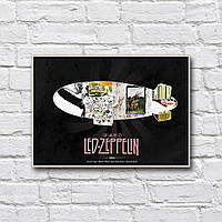 Деревянный постер «Led Zeppelin» 210х297 мм