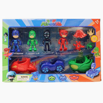 Герої в масках набір ігровий 4 в 1 в коробці з машинками