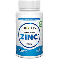 Микроэлемент Цинк Biotus Chelated Zinc 30 mg 100 Caps BIO-530357 FG, код: 7778371