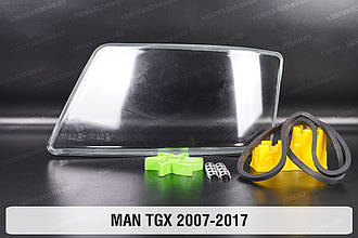 Скло фари MAN TGX (2007-2017) I покоління ліве