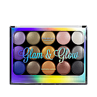 Палетка шиммерных теней для век на 15 оттенков Parisa Cosmetics Glam & Glow № 02 Сиреневый Оранжевый