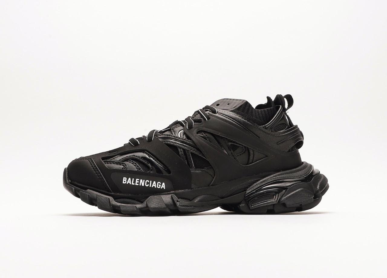 Модні кроссівки чоловічі Balenciaga Track 3.0 Black. Стильні кросси для хлопців Баленсіага.