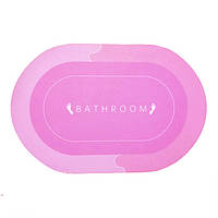 Килимок суперпоглинальний біля ванни 40*60 см овал. Stenson R30939 (рожевий)