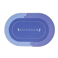 Килимок суперпоглинальний біля ванни 40*60 см овал. Stenson R30939 (фіолетово-блакитний)