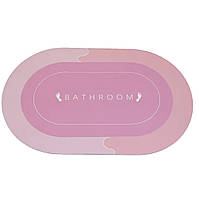 Килимок суперпоглинальний біля ванни 50 х 80 см овал. Stenson R30940 (рожевий)