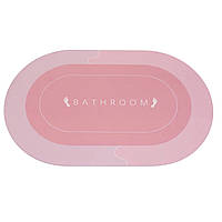 Килимок суперпоглинальний біля ванни 50 х 80 см овал. Stenson R30940 (світло-рожевий)