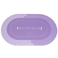 Килимок суперпоглинальний біля ванни 50 х 80 см овал. Stenson R30940 (світло-фіолетовий)