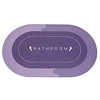 Килимок суперпоглинальний біля ванни 50 х 80 см овал. Stenson R30940 (фіолетовий)