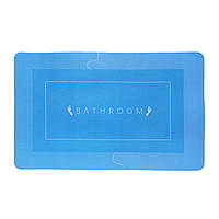 Килимок суперпоглинаючий у ванну 40*60см прямокут. Stenson R30937 (світло-блакитний)