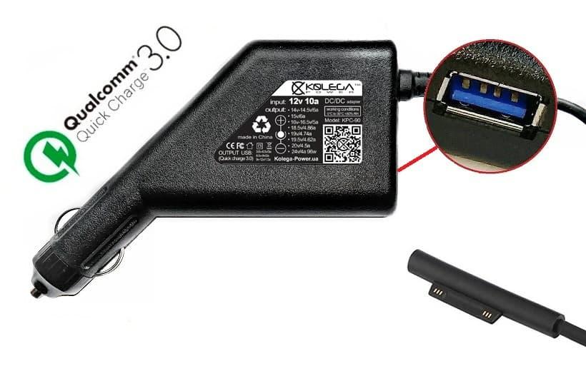 Блок живлення до ноутбука Microsoft 15v 1.6a 24w 12pin SurFace 3/4 (Kolega-Power (Авто)) 12 міс.гар.
