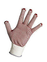 Рукавички трикотажні нейлонові з ПВХ точкою (жінка рукавичка)