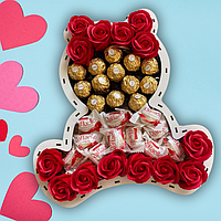 Вкусные оригинальные сладкие подарки для девушек Ferrero из конфет, Подарочный бокс для любимой