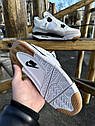 Білі чоловічі кросівки Nike SB Air Jordan Retro 4  ||, фото 8