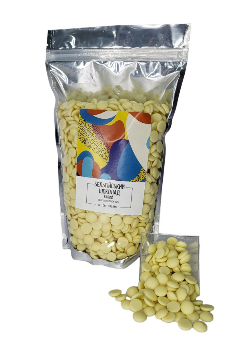Бельгійський шоколад Veliche Gourmet білий White Obsession 30% 5 кг