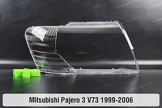 Скло фари Mitsubishi Pajero 3 V73 (1999-2006) III покоління праве