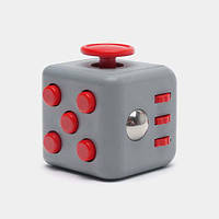 Фиджет куб Fidget Cube, кубик антистрес, Серый/Красный (902244205)