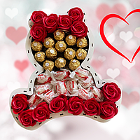 Креативный вкусный подарок для влюбленных Ferrero из конфет, Сладкие оригинальные подарки любимым