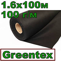 Геометериал агроволокно Greentex черное Р-100 (100г/м) 1.6х100м для мульчирования (Польша)