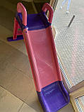 Дитячий ігровий пластиковий будиночок зі шторками, дитяча пластикова гірка і коляскаТМ Doloni, фото 4
