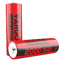 Акумулятор Li-ion 18650 VARGO 2000mAh 3.7 V (із захистом) (111881)