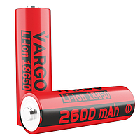 Акумулятор літій-іонні 18650 VARGO 2600mAh 3.7 V (із захистом) (111882)