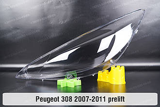 Скло фари Peugeot 308 (2007-2011) I покоління дорестайлінг ліве