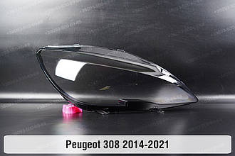 Скло фари Peugeot 308 (2014-2021) праве