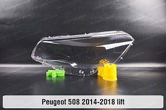 Скло фари Peugeot 508 (2014-2018) рест ліве