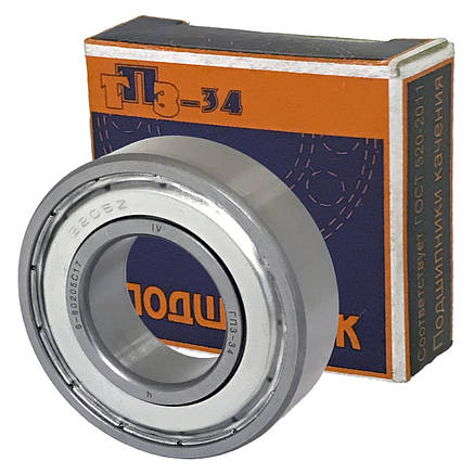 Підшипник 6-80205С17 (6205 ZZ/P6) ГПЗ-34 розміри **, фото 1
