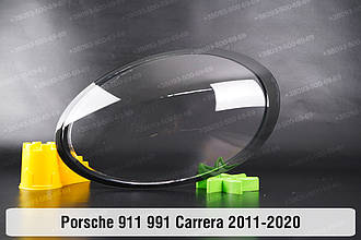 Скло фари Porsche 911 991 Carrera Black (2011-2020) VII покоління ліве